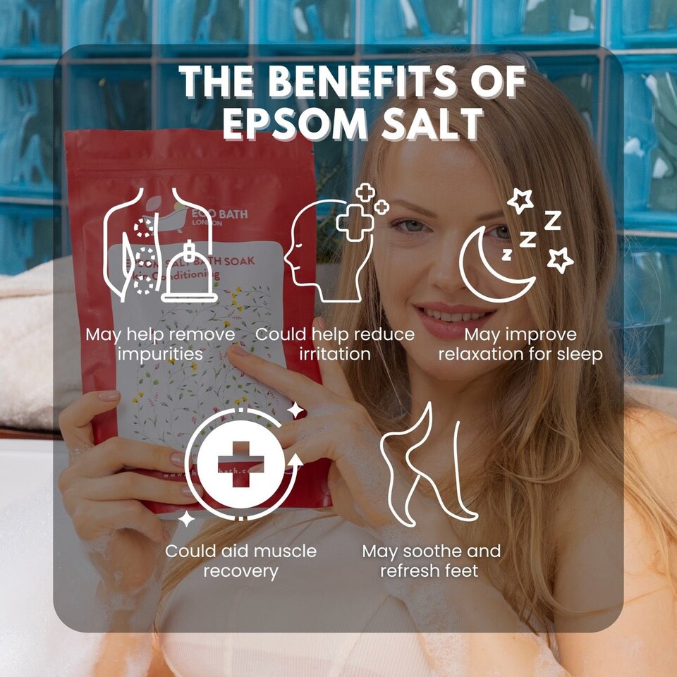 image 1 of Skin Conditioning Epsom Salt Bath Soak