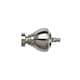 image 4 of 35mm Fixed Length Metal Curtain Pole Set Satin Silver Vienna Finial 130cm
