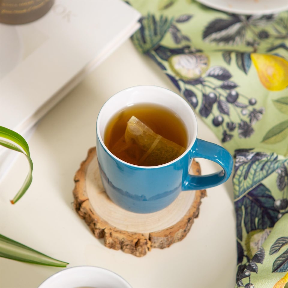 image 1 of Argon Tableware Coloured Coffee Mugs - 350ml - Blue - Pack of 4 | Blue | Blue | 4