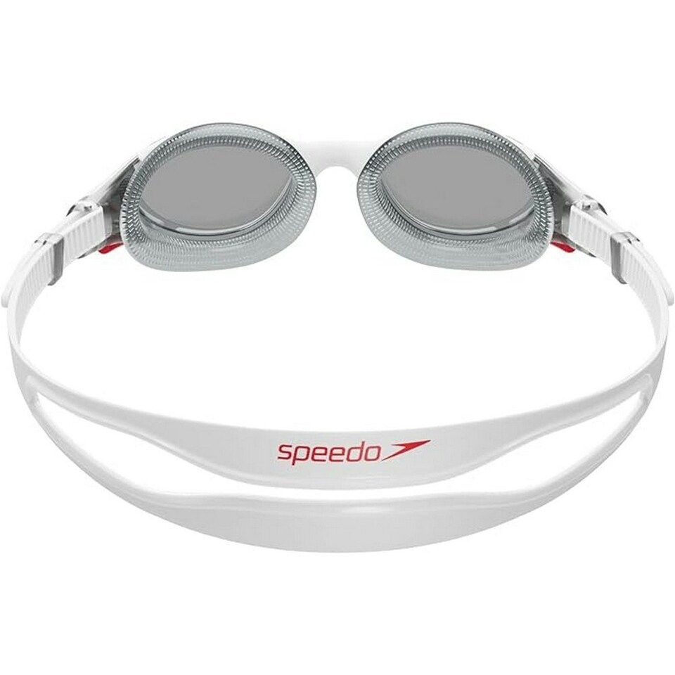 image 1 of Speedo Mens Biofuse Swimming Goggles - White/Red/Smoke - One Size