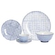 image 1 of Nicola Spring 30 Piece Hand-Printed Dinner Set - Navy