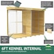image 2 of 10ft X 6ft Dog Kennel and Run Full Height with Bars - Wood - L178 x W302 x H201 cm