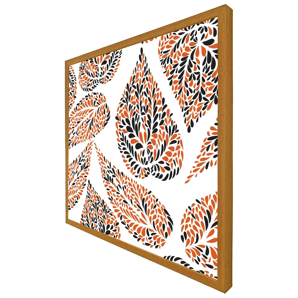 image 1 of Leaf droplets (Picutre Frame) Grey | L