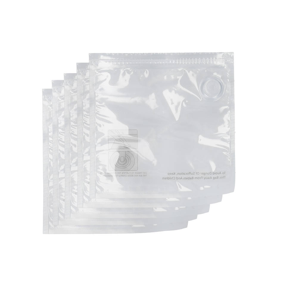 image 1 of MasterClass Food Vacuum Sealer Bags Clear Polyethylene 5 Pack