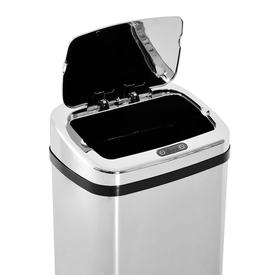 image 1 of HOMCOM 50L Infrared Touchless Automatic Motion Sensor Dustbin Stainless Steel Trash Can Home Office | Silver | 1