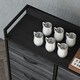 image 8 of HOMCOM Bedroom Chest of Drawers 6 Drawer Dresser w/ Shelf, Black Black