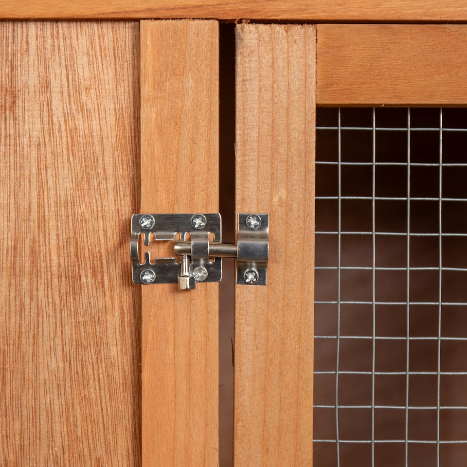 image 1 of 84cm x 2.12m Samuel Alexander Extra Large Wooden Outdoor Hutch for Small Animals with Run
