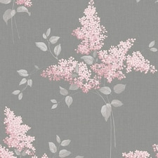 Belgravia Phoebe Floral Wallpaper - Pink/Grey - 10m x 53cm Pink