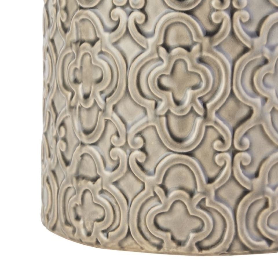 image 1 of Seville Collection Large Marrakesh Urn - Ceramic - L20 x W20 x H27 cm - Grey