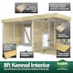 image 4 of 8ft x 4ft Dog Kennel and Run - Wood - L127 x W243 x H127 cm