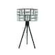 image 4 of ValueLights Elise Acrylic Jewel Two Tier Shade Black Tripod Table Lamp