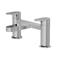 Cascade Round Deck Mounted Bath Tap - Chrome | Silver | Chrome | 1