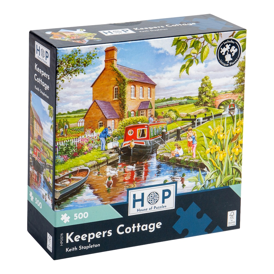 image 1 of The House of Puzzles, Keepers Cottage - 500 Piece Jigsaw Puzzle