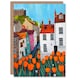 image 1 of Blooming Tulip Flowers Yorkshire Castle Town Him Her Birthday Card