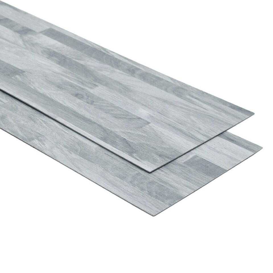 image 1 of Living and Home PVC Realistic Wood Effect Flooring Plank 36 Pcs - Grey | Grey