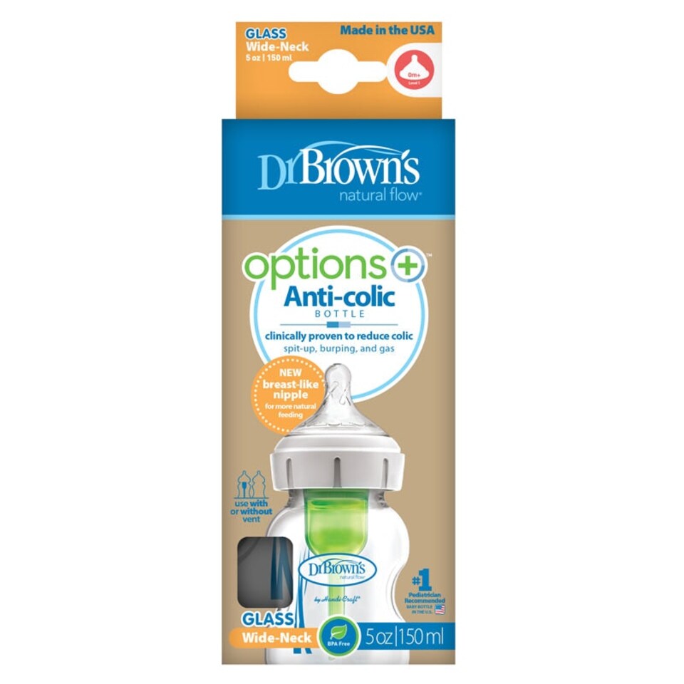 image 1 of Dr. Brown's Options+ Glass Bottle 150ml