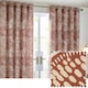 image 1 of Hoem Nola Abstract Chestnut Eyelet Curtains (W)229cm x (D)229cm Multi