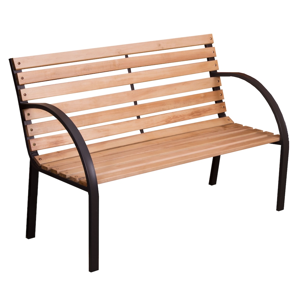 image 1 of Garden Vida 3 Seater Slatted Garden Bench Outdoor Patio Seating