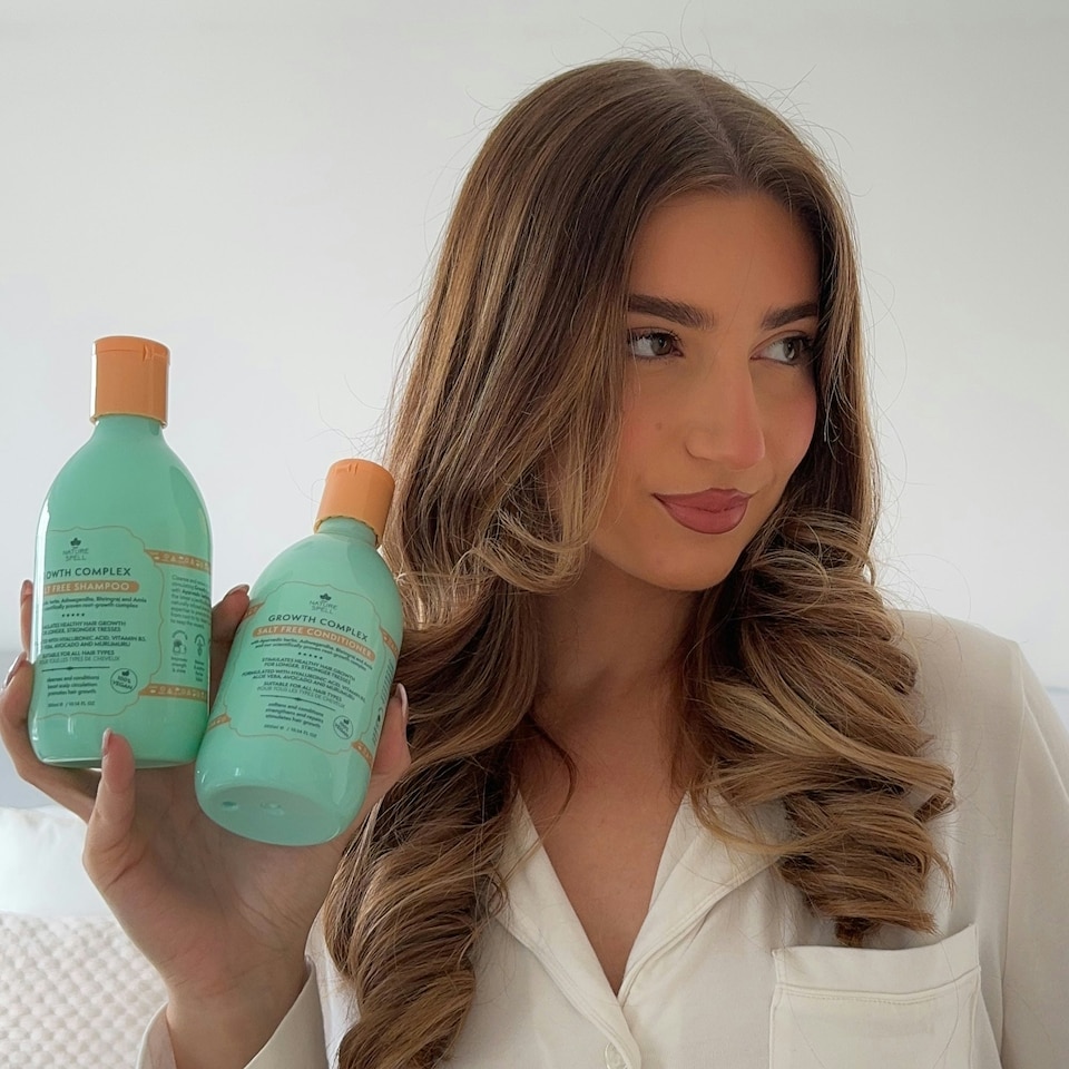 image 1 of Nature Spell Growth Complex Salt Free Shampoo and Conditioner 300ml duo
