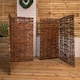 image 5 of 1.16m x 1.22m Double Garden Patio Willow Wheelie Bin Screen Hideaway