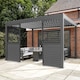 image 4 of Anthracite Aluminium Pergola With 2 x Shutter Panels - 3m x 4m