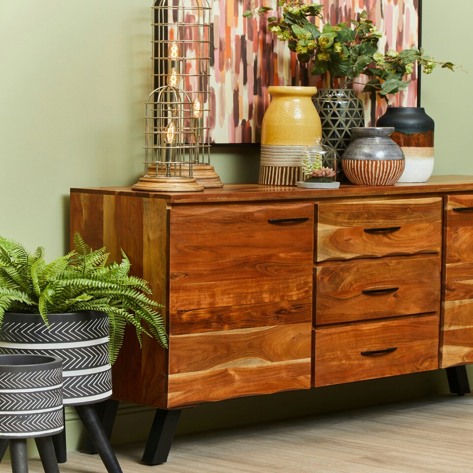 image 1 of Interiors by Premier Large Acacia Sideboard Brown