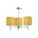 image 1 of Brea - Chrome 3 Light Fitting with Ochre Fern Shades Chrome | Yellow