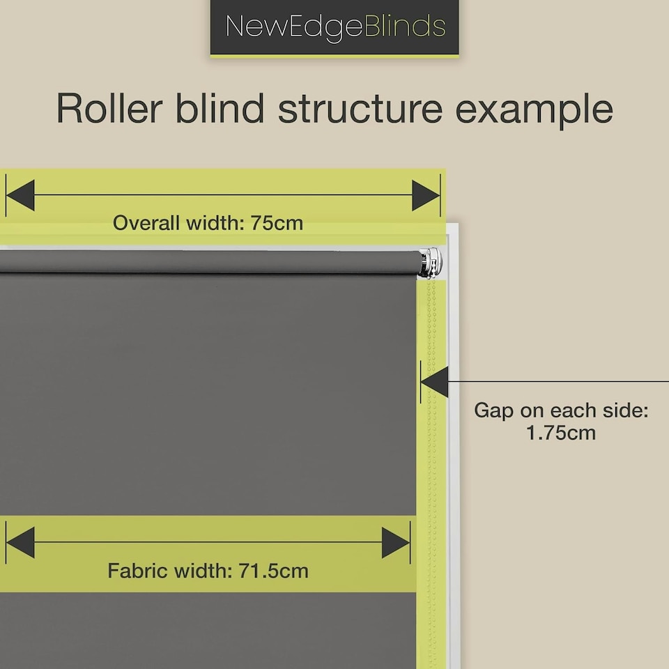 image 1 of 115cm Pink Trimmable Thermal Blackout Roller Blinds | Grey | Grey