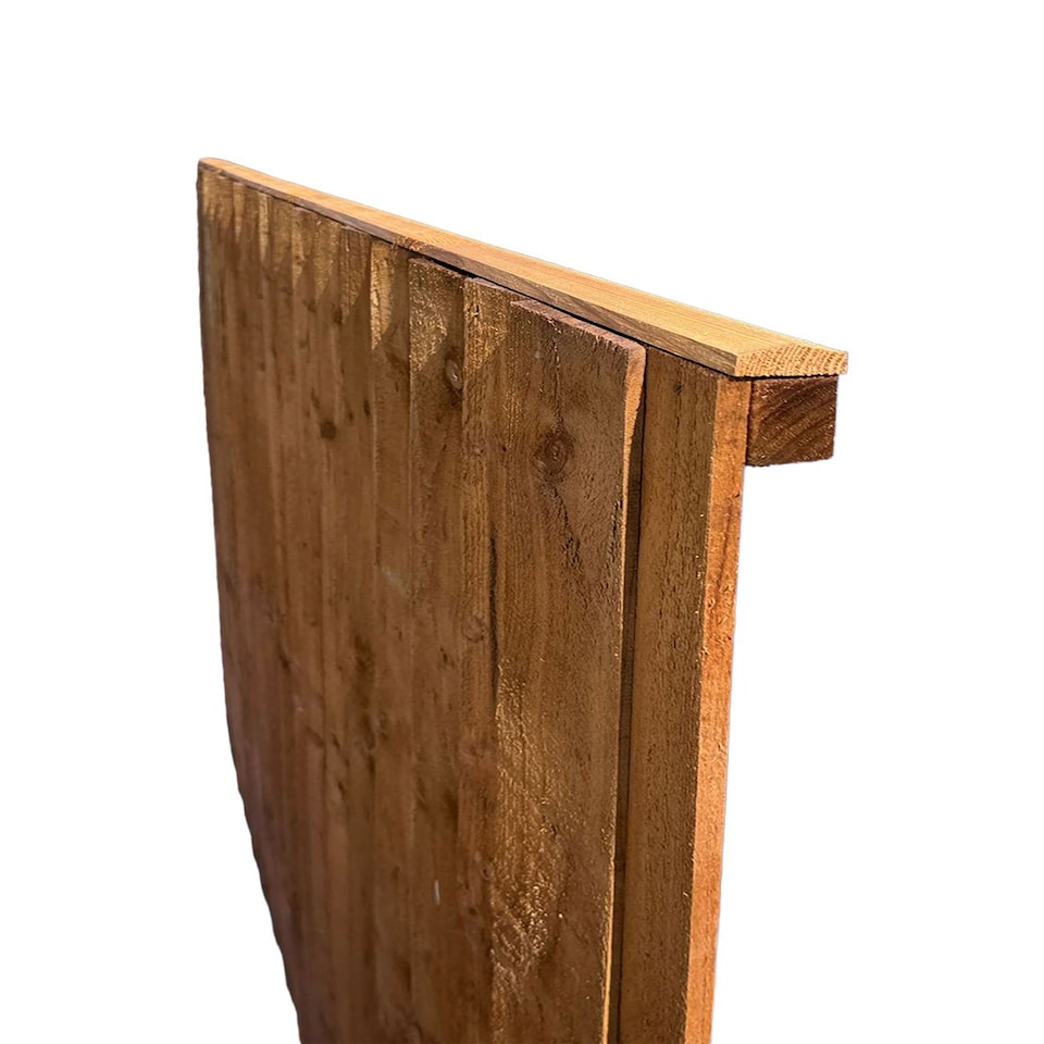 image 1 of Snowdon Timber Treated Brown Feather Edge Close Board Fence Panel (W) 1828mm (H) 900mm