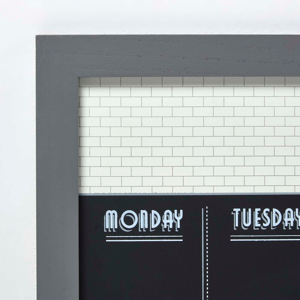 image 1 of Homescapes Café Weekly Planner Chalkboard