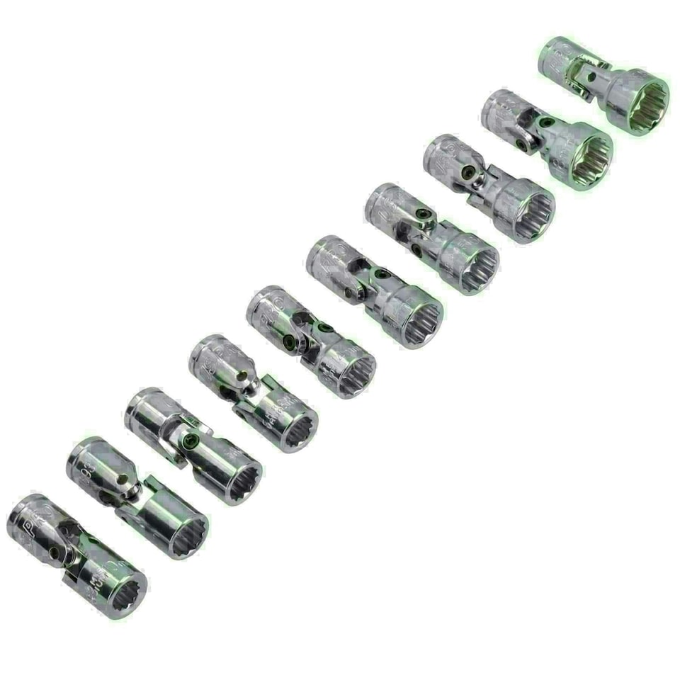 image 1 of Universal Wobble Metric Sockets U J's 10 - 19mm 10pc Set 3/8" Drive AT839