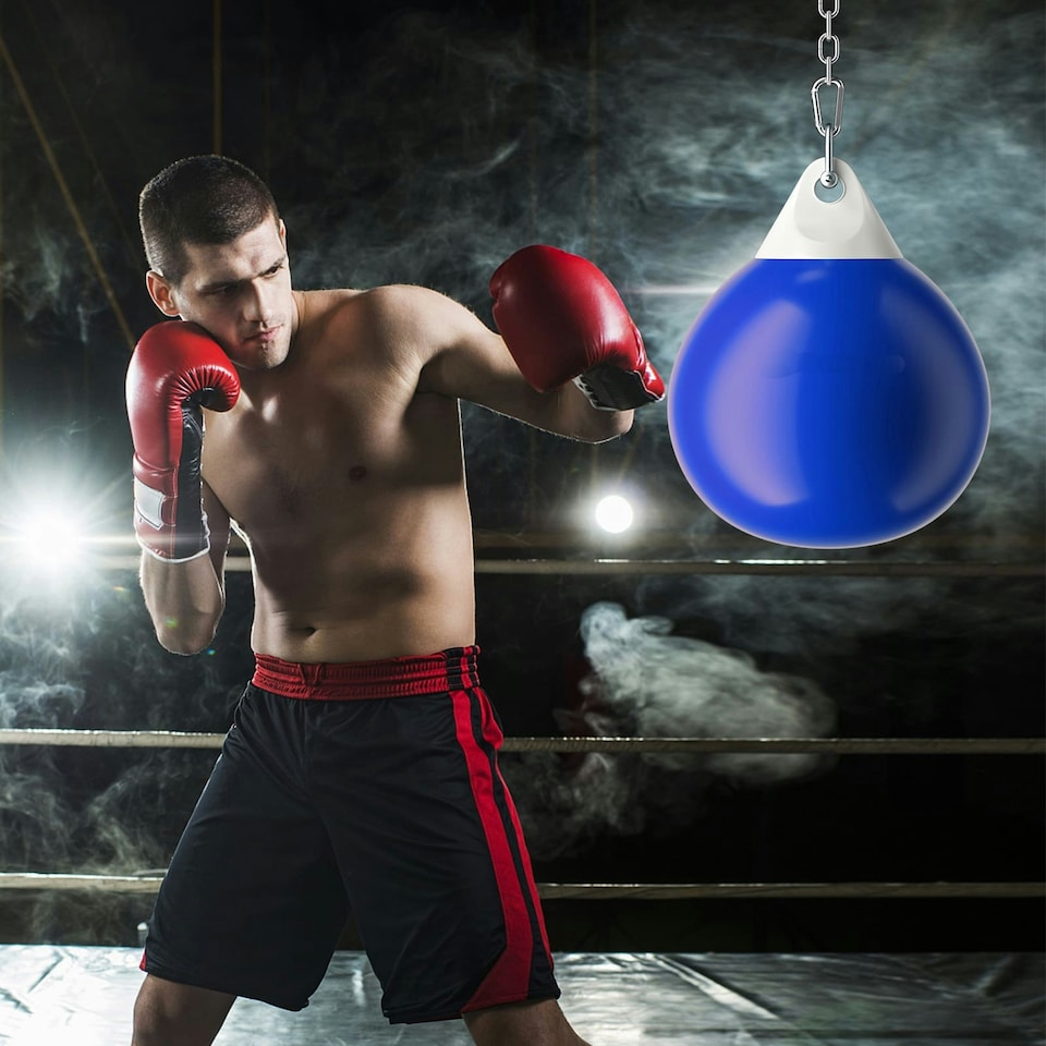 image 1 of COSTWAY 18 Inch Water Punching Bag 50 kg Heavy Bag Blue Blue