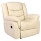 image 1 of Chester Bonded Leather Manual Recliner Chair with Heat And Massage (Cream)