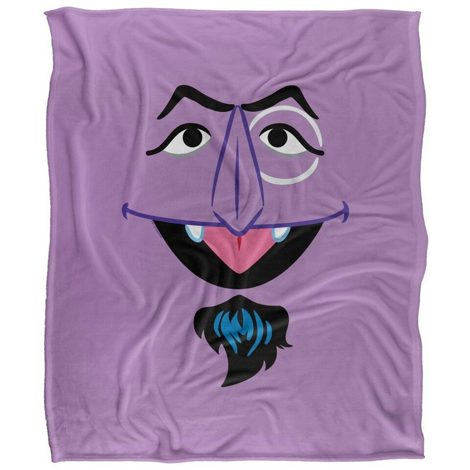 image 1 of Sesame Street Face The Count Blanket - Multicoloured - One Size