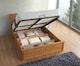 image 2 of Malmo Oak Wooden Ottoman Bed And Memory Maestro Memory Foam Mattress Double | Multi