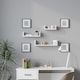 image 3 of Set of 3 U-Shaped Floating Wall-Mounted Shelves | White | 1