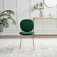 image 4 of Furniturebox Ivy 2x Green Velvet Gold Legs Dining Chair