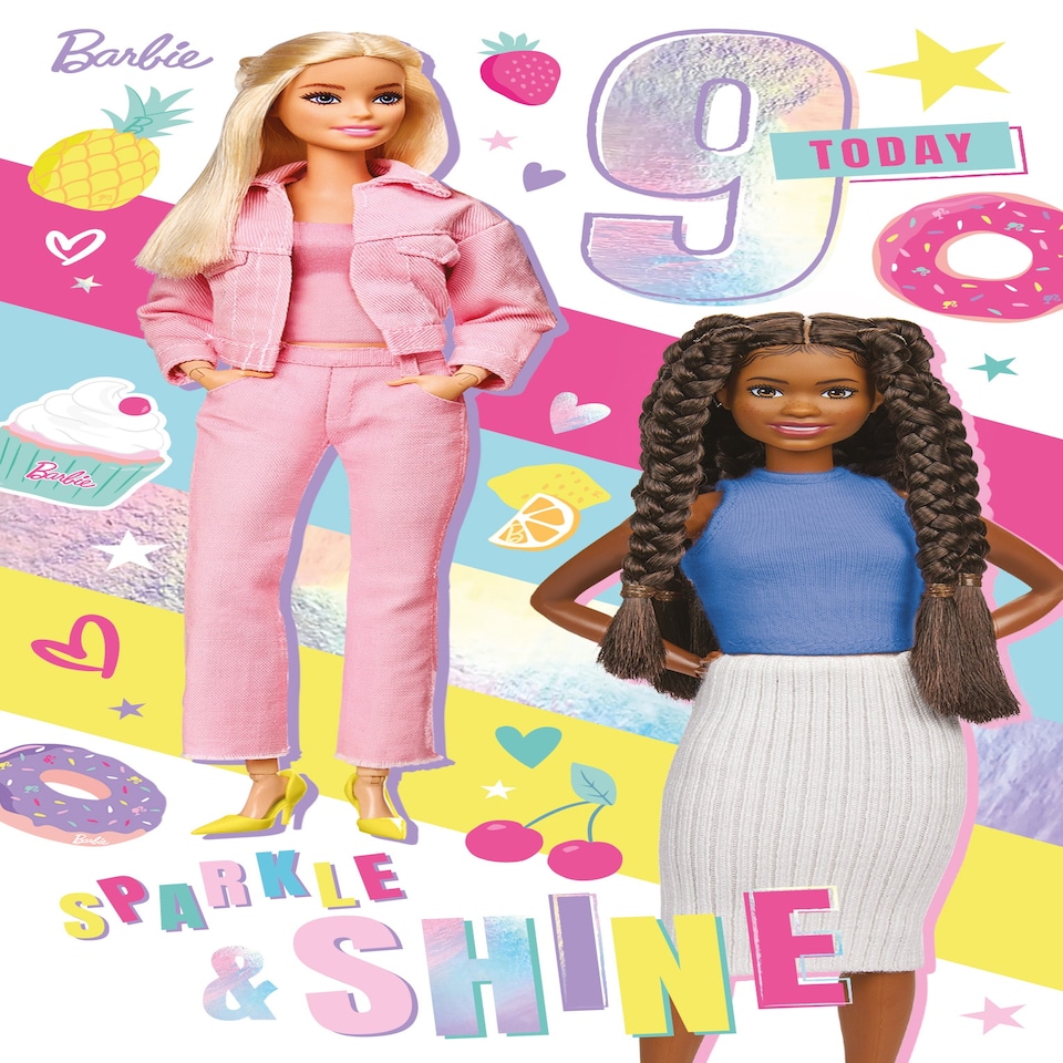image 1 of Barbie Age 9 Birthday Card