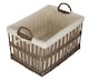 image 2 of Large Malmo Openwork Laundry Storage Basket | Brown | Brown