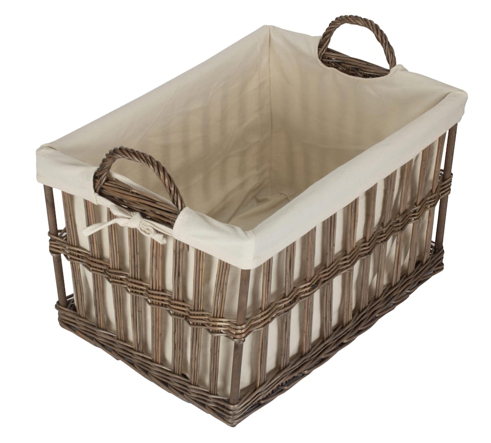 image 1 of Large Malmo Openwork Laundry Storage Basket | Brown | Brown