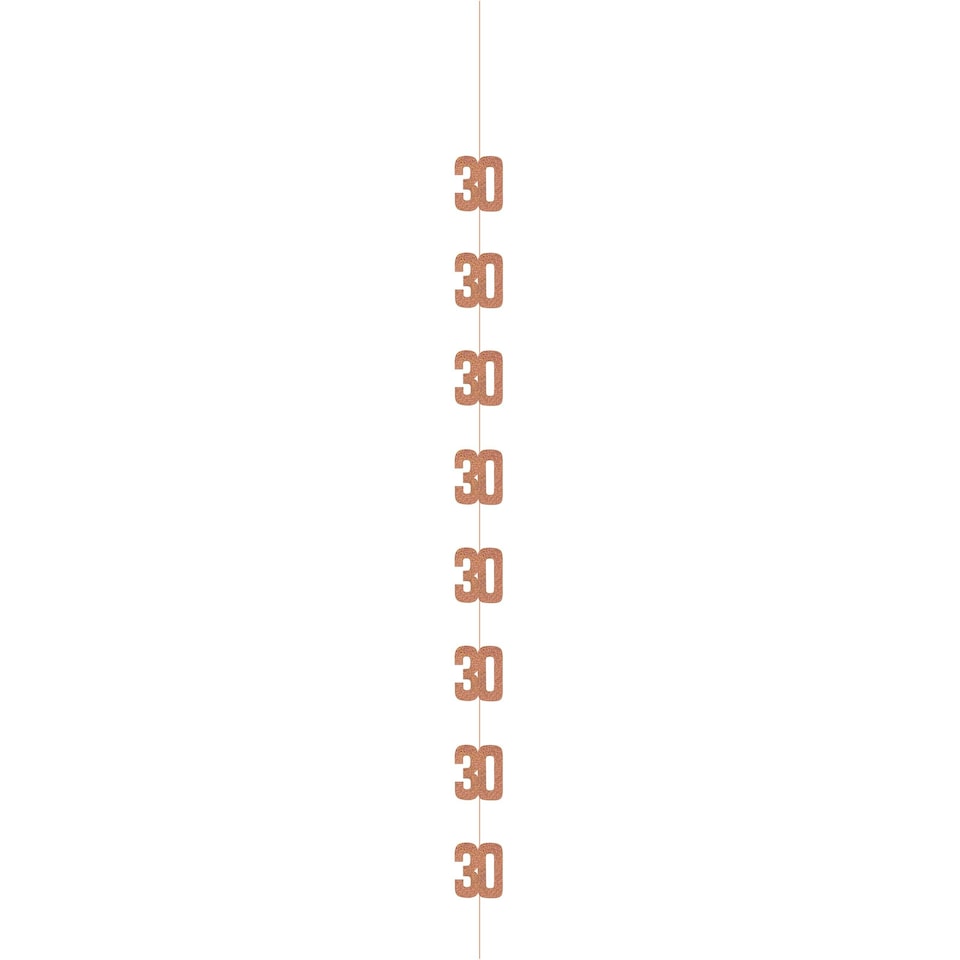 6 GLITTER RS GOLD 30 HANG DCR 5FT -  UNIQUE