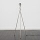 image 4 of ValueLights Camden Brushed Chrome Metal Stem Tripod Floor Lamp | Silver