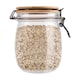 image 1 of Woolf & Baker Glass Storage Jar with Bamboo Lid 700ml