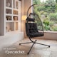 image 9 of Egg Chair Ariane with Swing Seat Frame, Thick Cushions and Protective Cover | Black | black | 1
