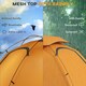 image 3 of Outsunny Camping Tent Dome Tent with Removable Rainfly for 1-2 Man, Orange