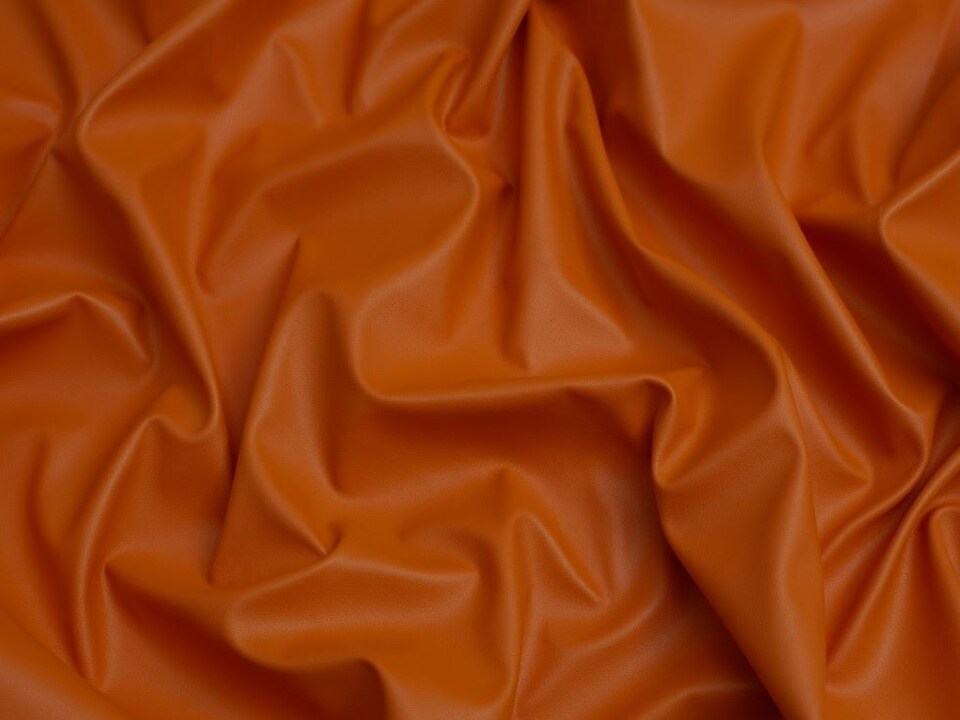 Minerva Core Range Orange Soft Supple Stretch Faux Leather Fabric for Dressmaking, Bag Making, 138cm / 54" Wide - per metre