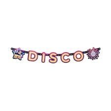 Disco Fever Cardboard Jointed Letter Banner 120cm