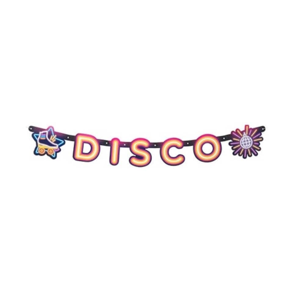 Disco Fever Cardboard Jointed Letter Banner 120cm