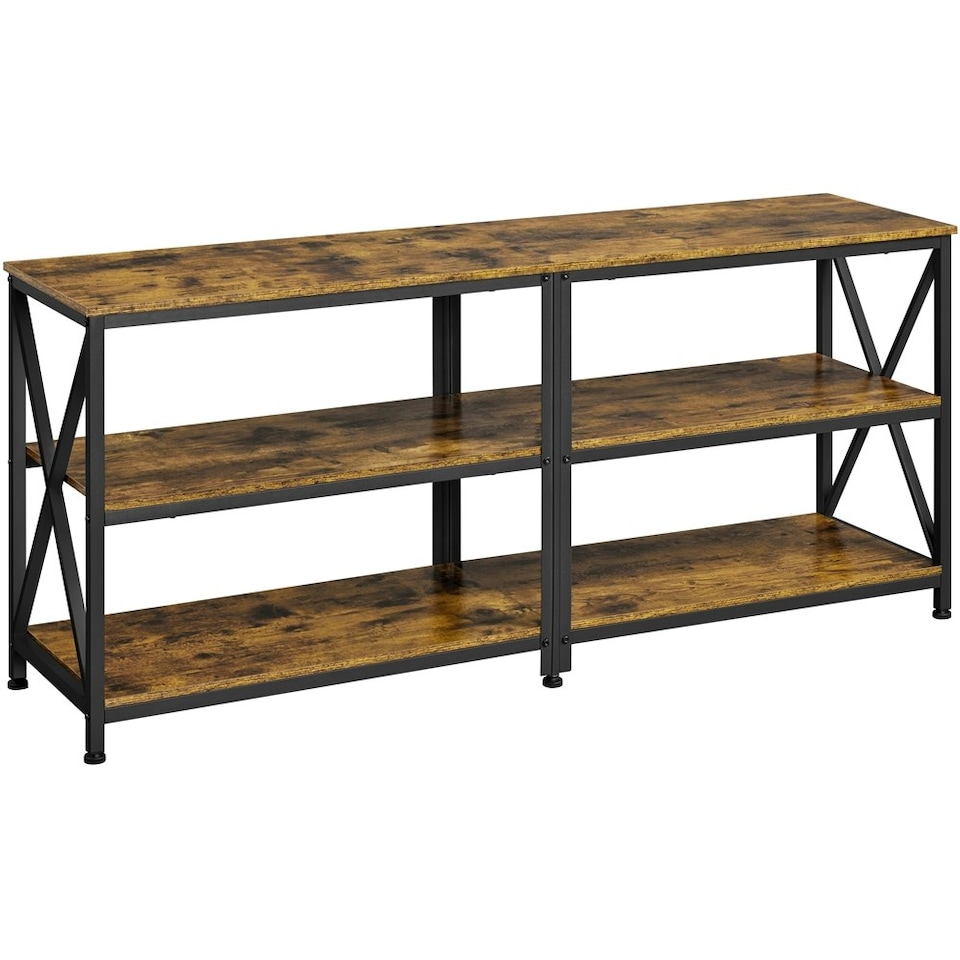 image 1 of Yaheetech Industrial 3-Layer Shelved TV Stand