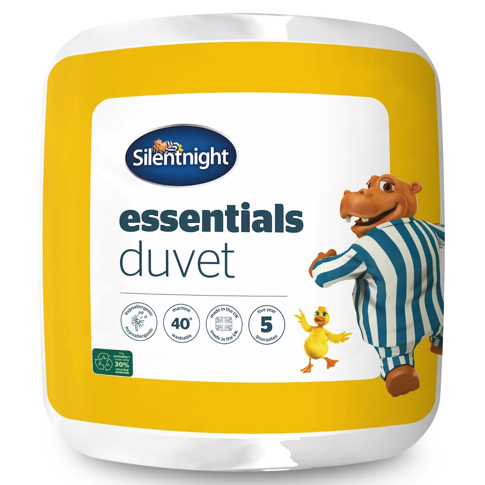 image 1 of Silentnight Essential 10.5 Tog Duvet, Lightweight, Hypoallergenic, All Seasons, King